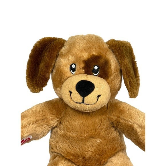 Build A Bear Lil Pup Brown/Tan Eye Patch Floppy Ear Dog Stuffed Animal 15" Plush - Picture 2 of 5